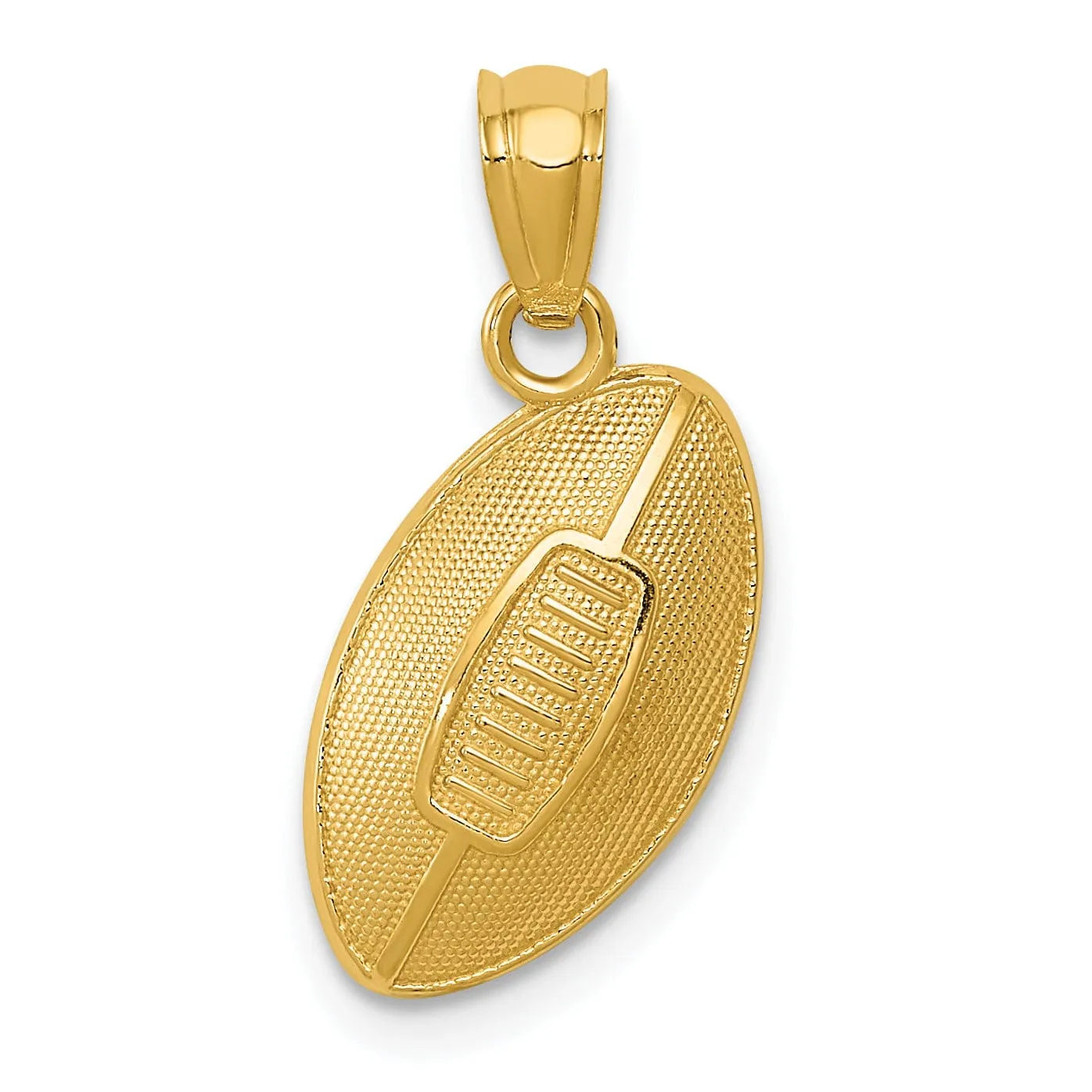 14k Yellow Gold Football Charm Pendant