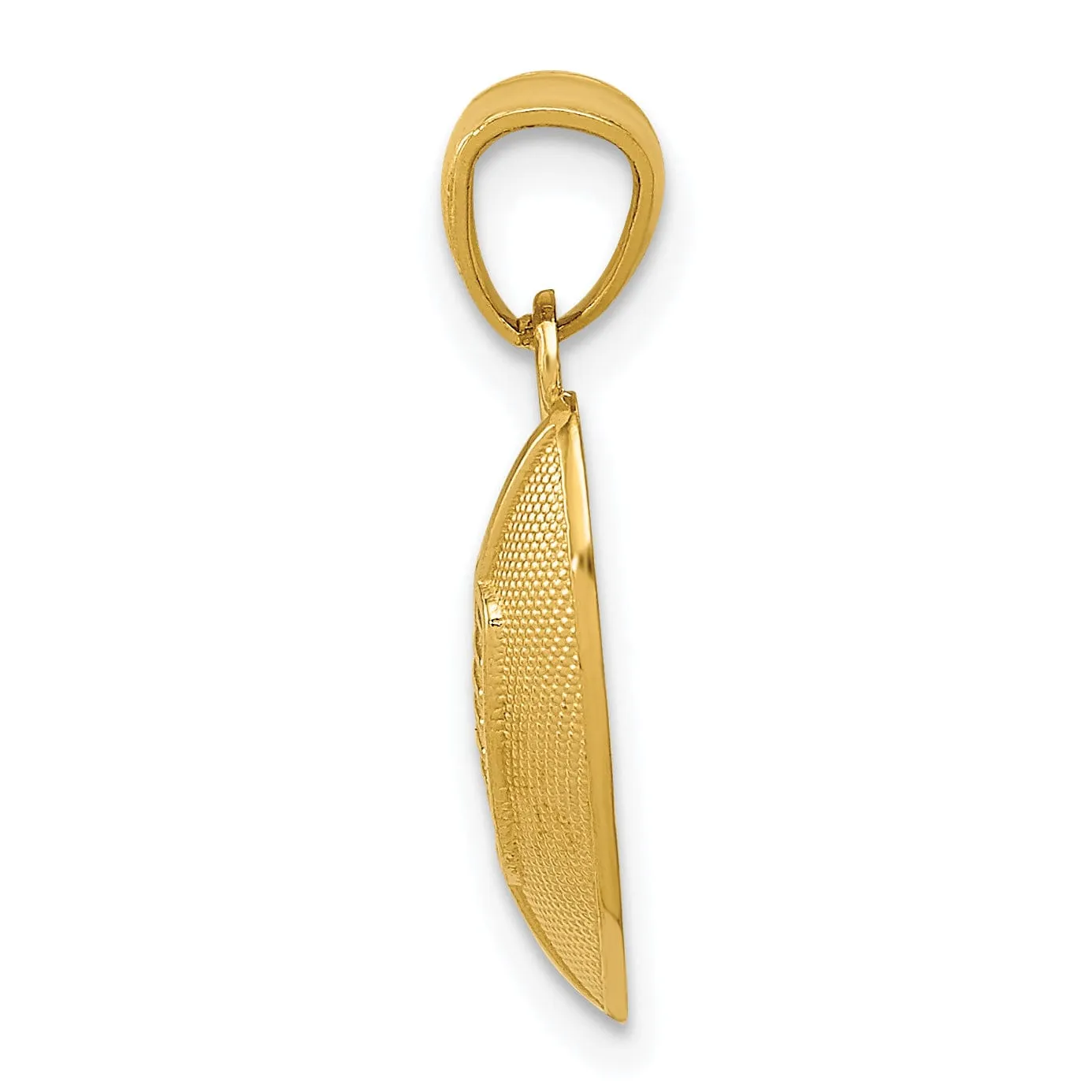 14k Yellow Gold Football Charm Pendant