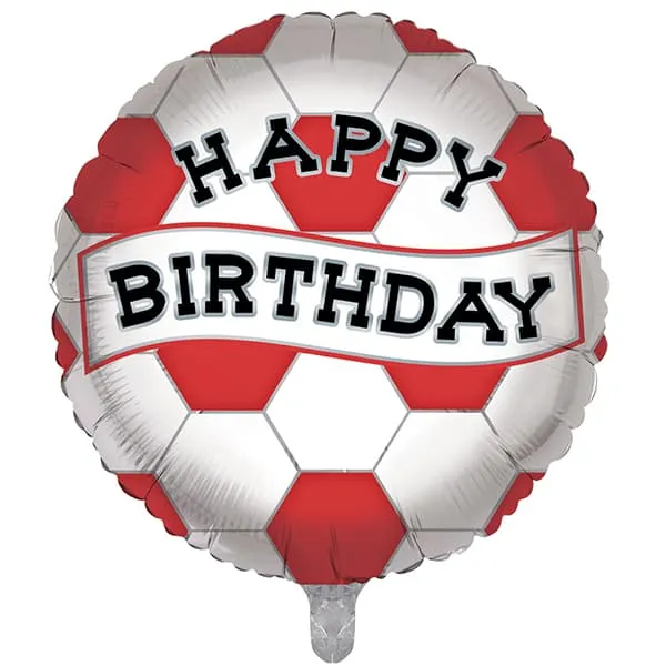 18" Liverpool Happy Birthday Football Foil Balloon