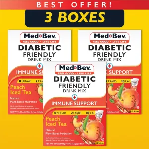 3-Pack Peach Iced Tea – Sugar-Free, Low-Carb Drink Mix – Buy 2, Get 1 Free