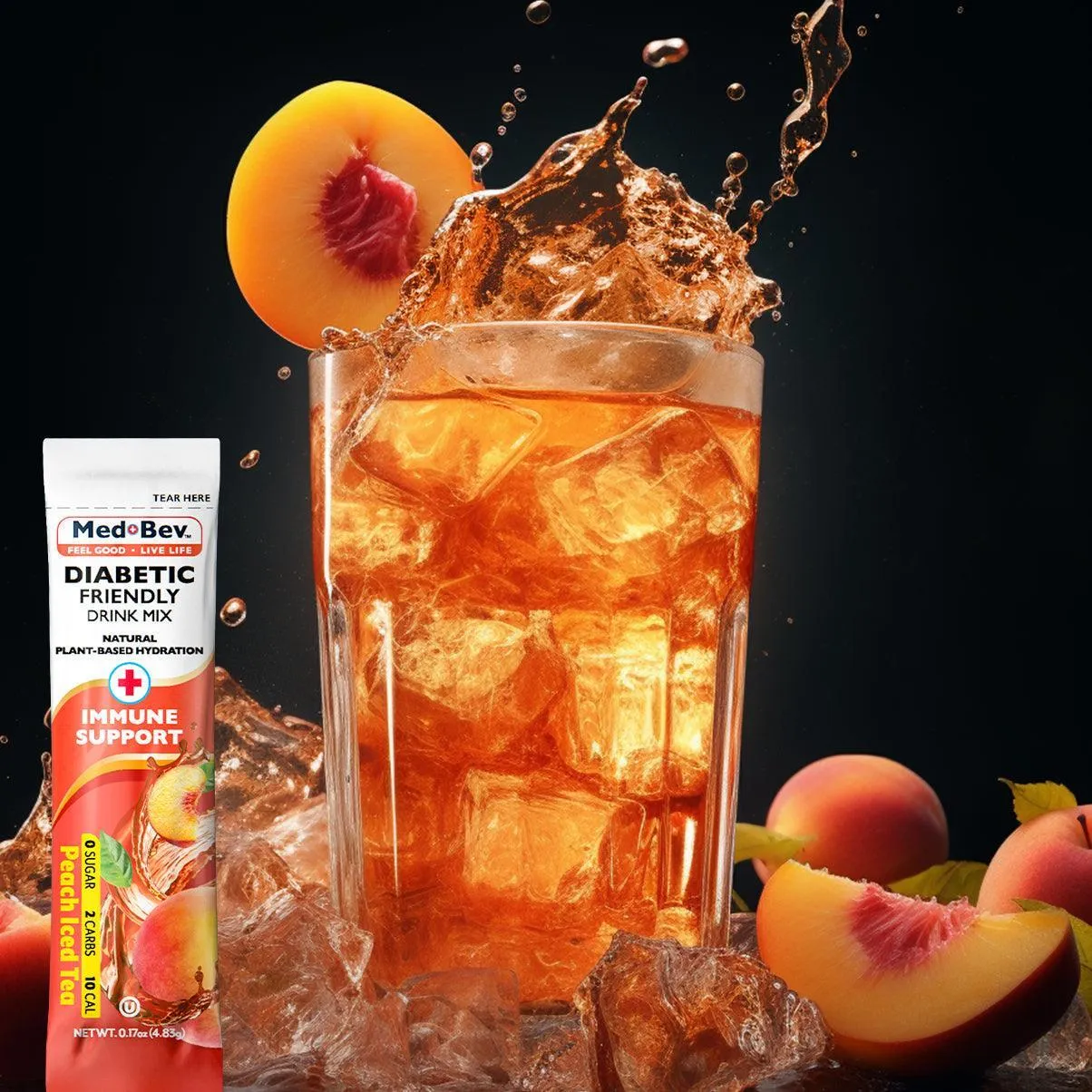 3-Pack Peach Iced Tea – Sugar-Free, Low-Carb Drink Mix – Buy 2, Get 1 Free