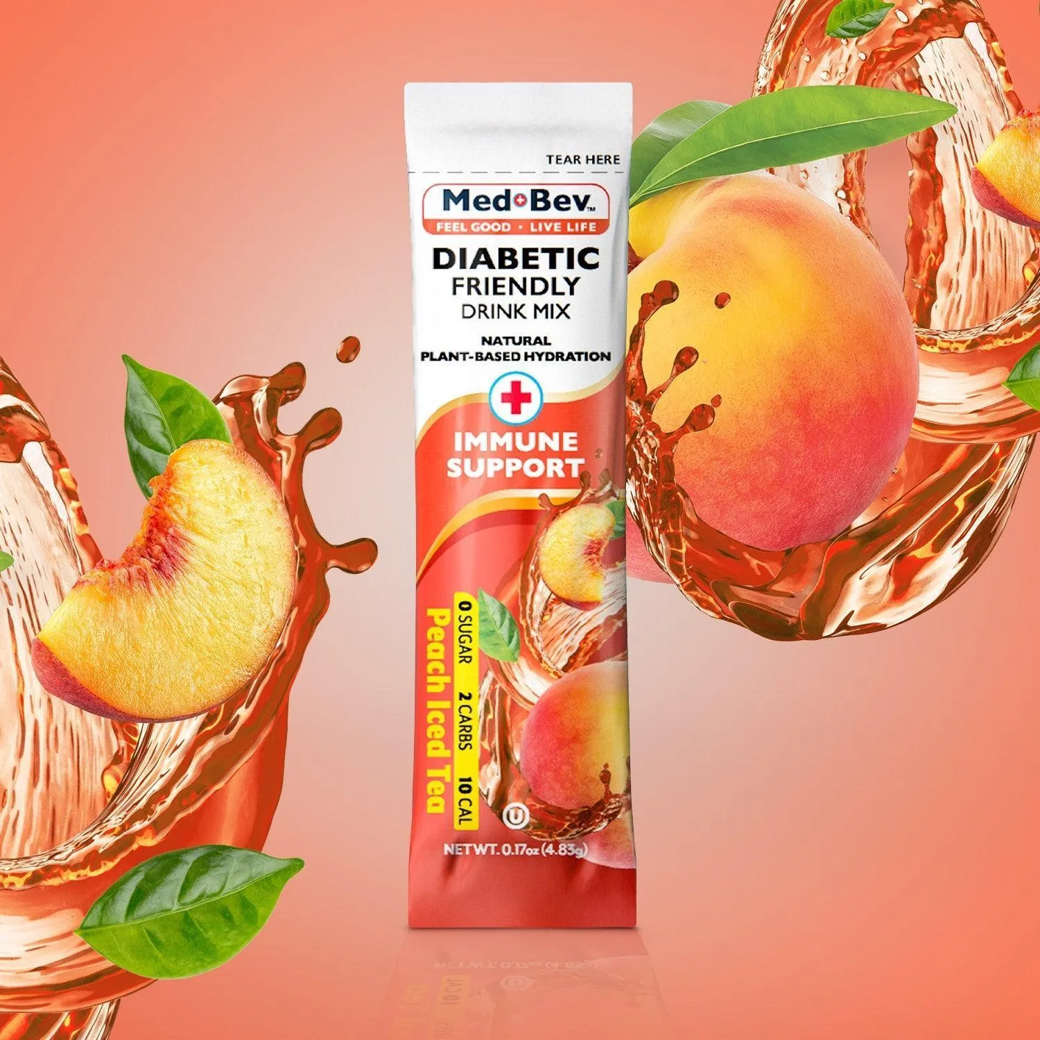 3-Pack Peach Iced Tea – Sugar-Free, Low-Carb Drink Mix – Buy 2, Get 1 Free