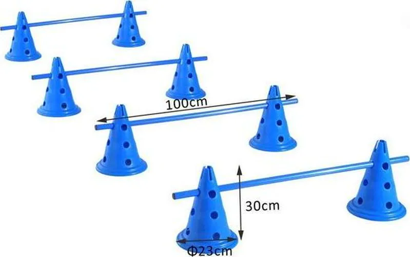 4 Set of Dog Agility Equipment Jumps Kit - Blue