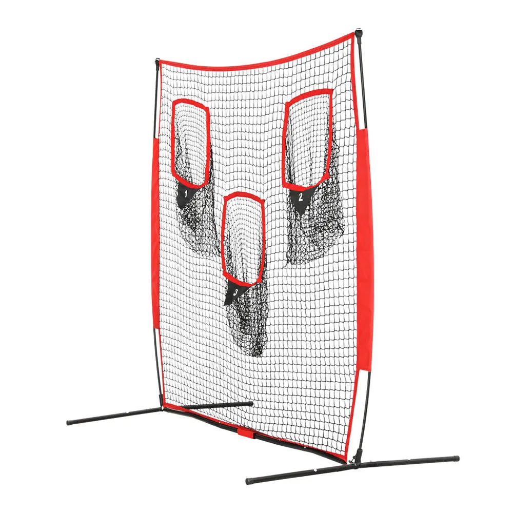 6FT Portable Football Goal Net w/ 3 Target Zones Everfit