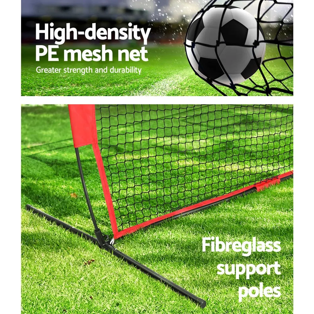 6FT Portable Football Goal Net w/ 3 Target Zones Everfit