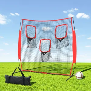 6FT Portable Football Goal Net w/ 3 Target Zones Everfit