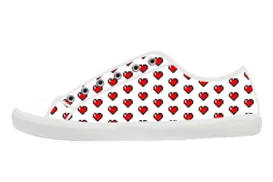 8 Bit Heart Low Top Shoes