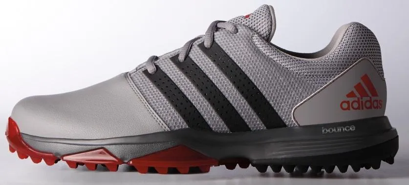 ADIDAS 360 TRAXION GOLF SHOES OINX/BLACK/SCARLET