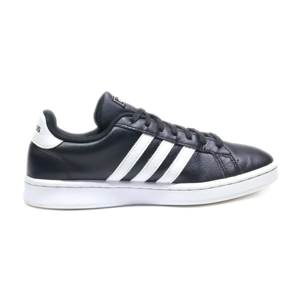 Adidas Grand Court Low-Top Sneakers Leather Black Colour For Women