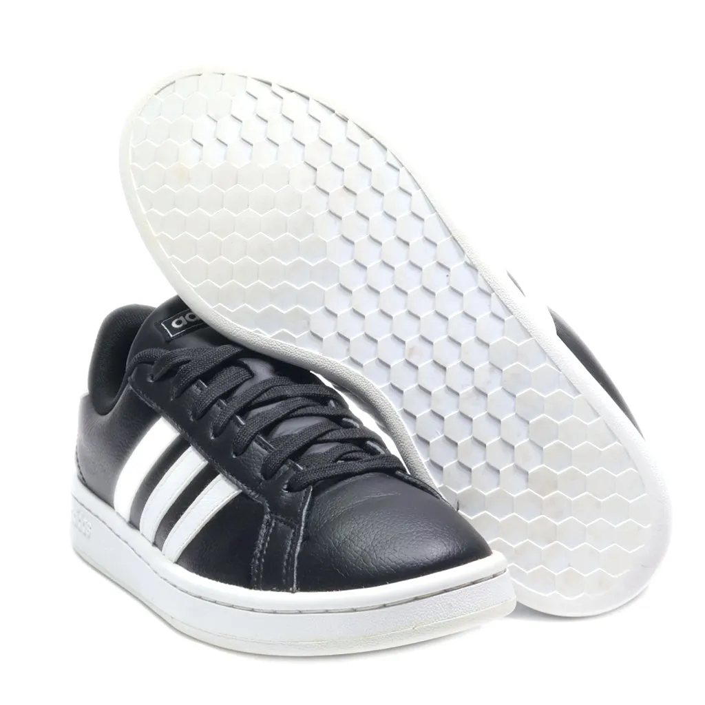 Adidas Grand Court Low-Top Sneakers Leather Black Colour For Women