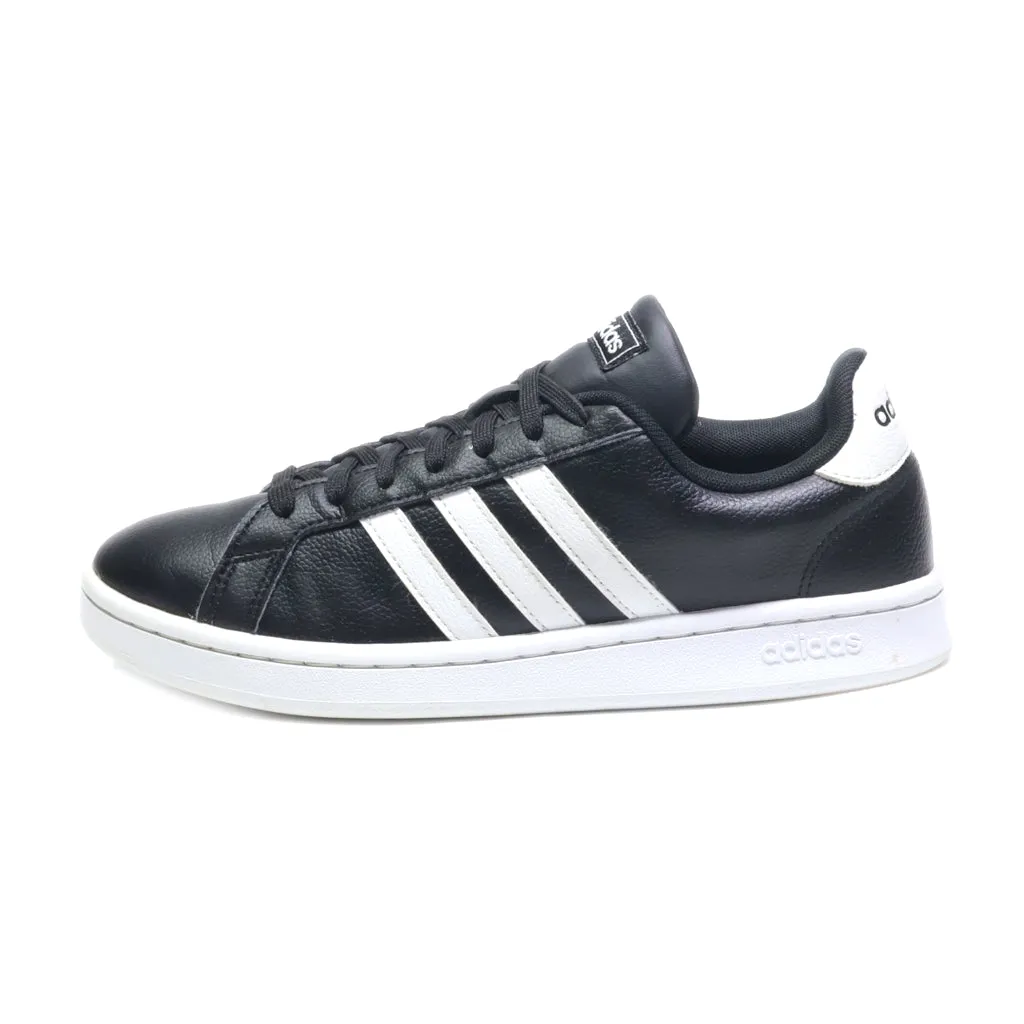 Adidas Grand Court Low-Top Sneakers Leather Black Colour For Women