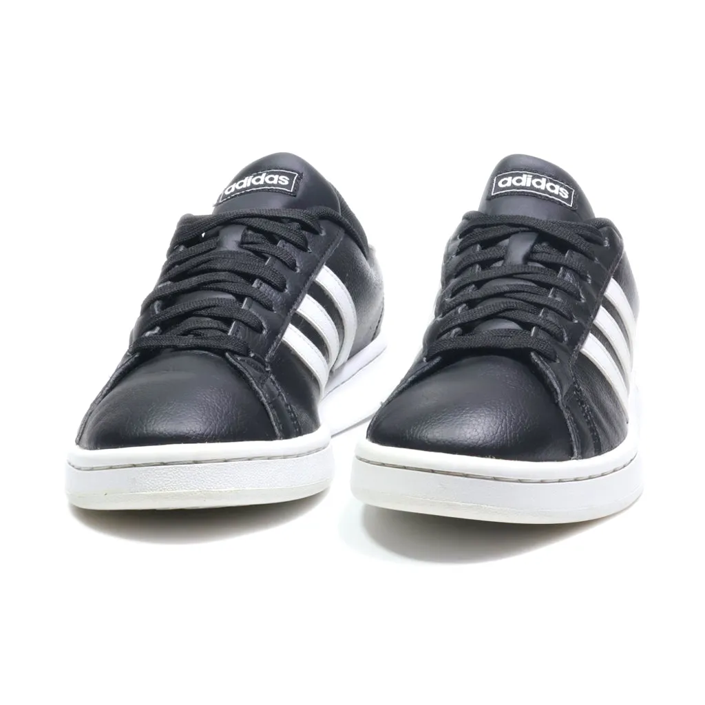 Adidas Grand Court Low-Top Sneakers Leather Black Colour For Women