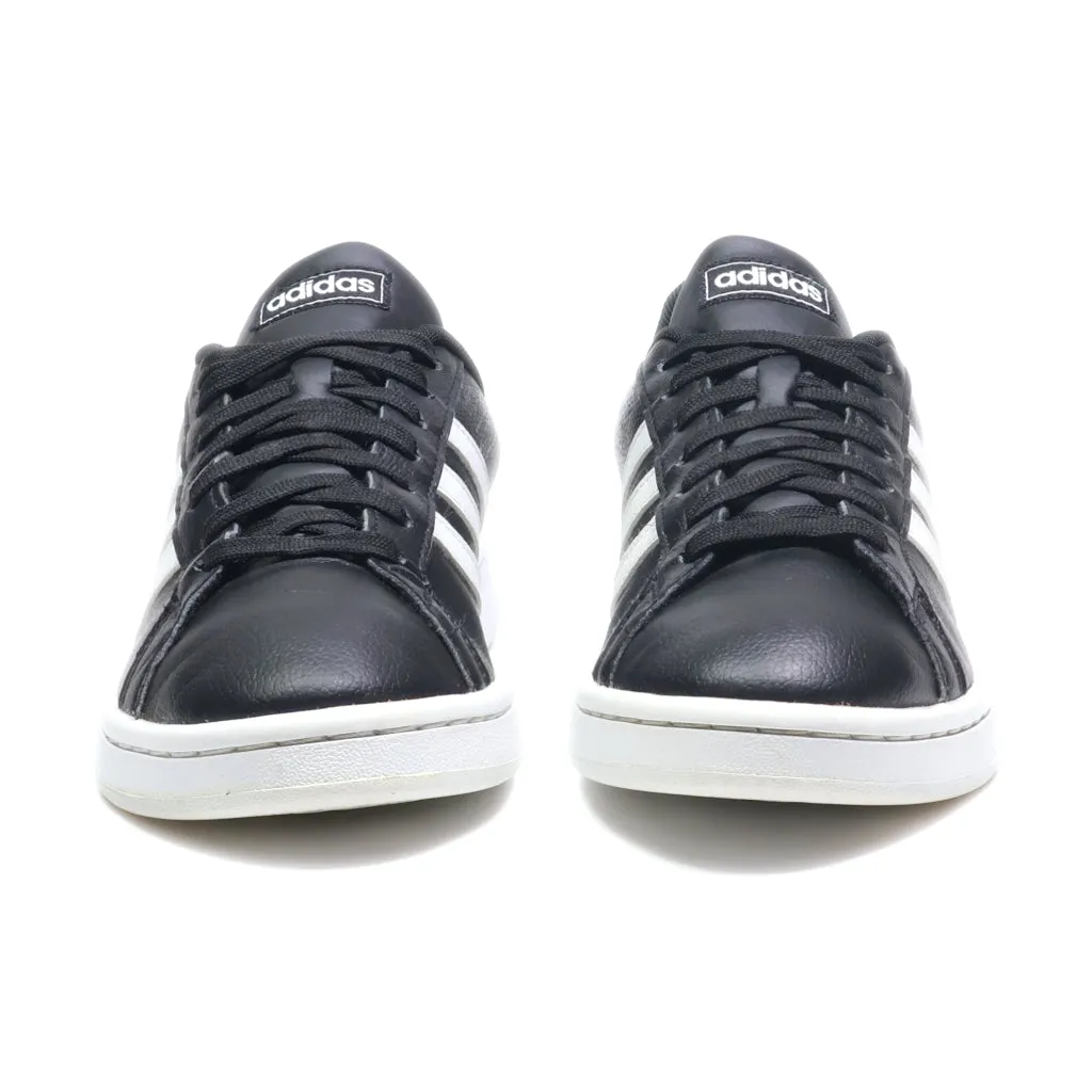 Adidas Grand Court Low-Top Sneakers Leather Black Colour For Women