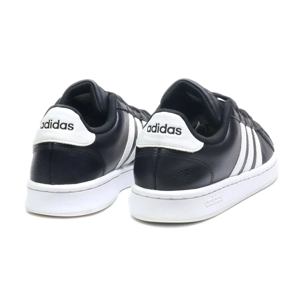 Adidas Grand Court Low-Top Sneakers Leather Black Colour For Women