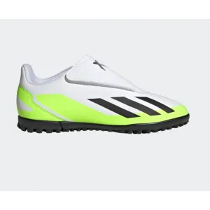 Adidas Kids Astro Turf Boots X Crazyfast.4 VEL TF J White/Black/Lucid Lemon