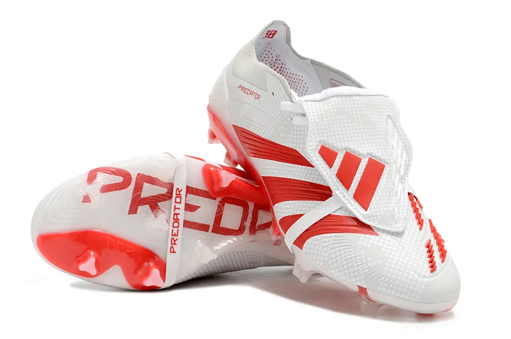 Adidas Predator Accuracy  Shoes - White | Red - FREE SHIPPING WORLDWIDE