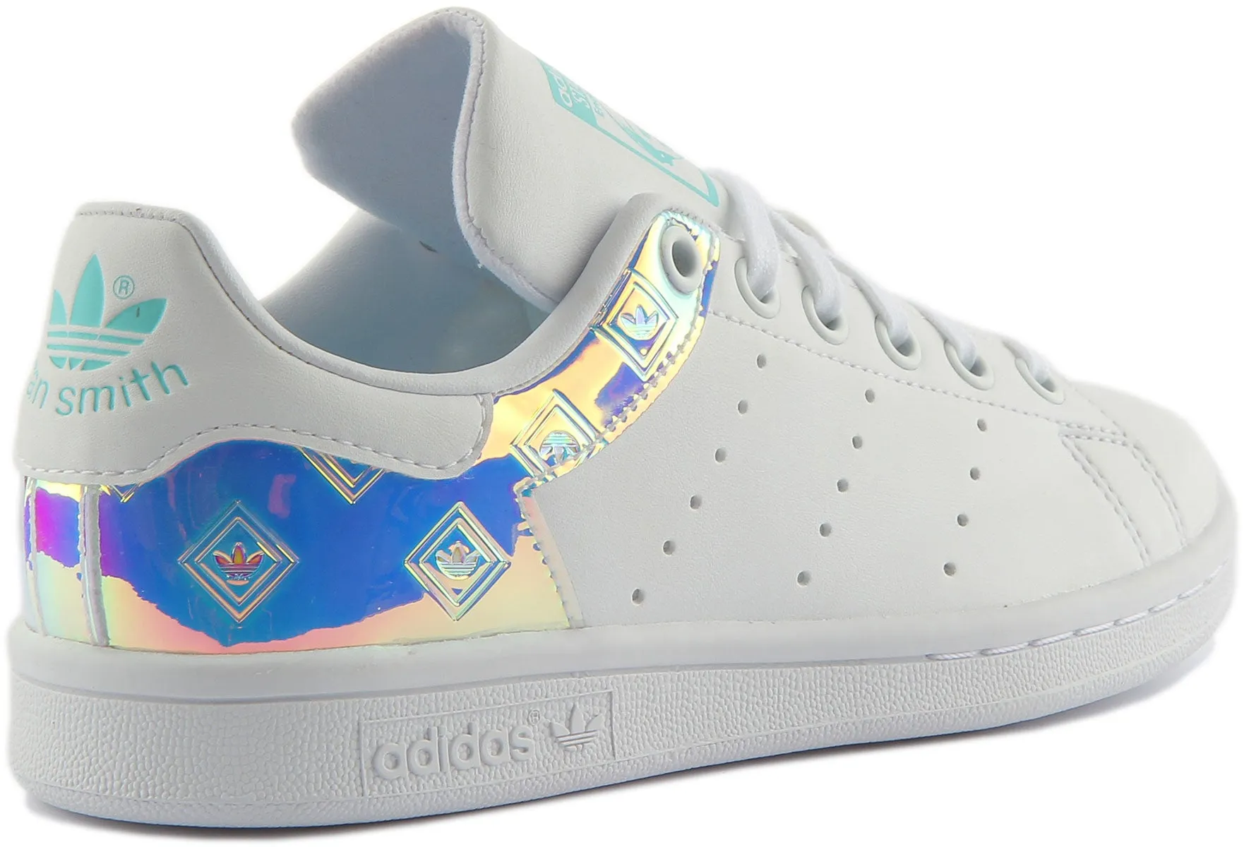 Adidas Stan Smith J In White Multi For Youth