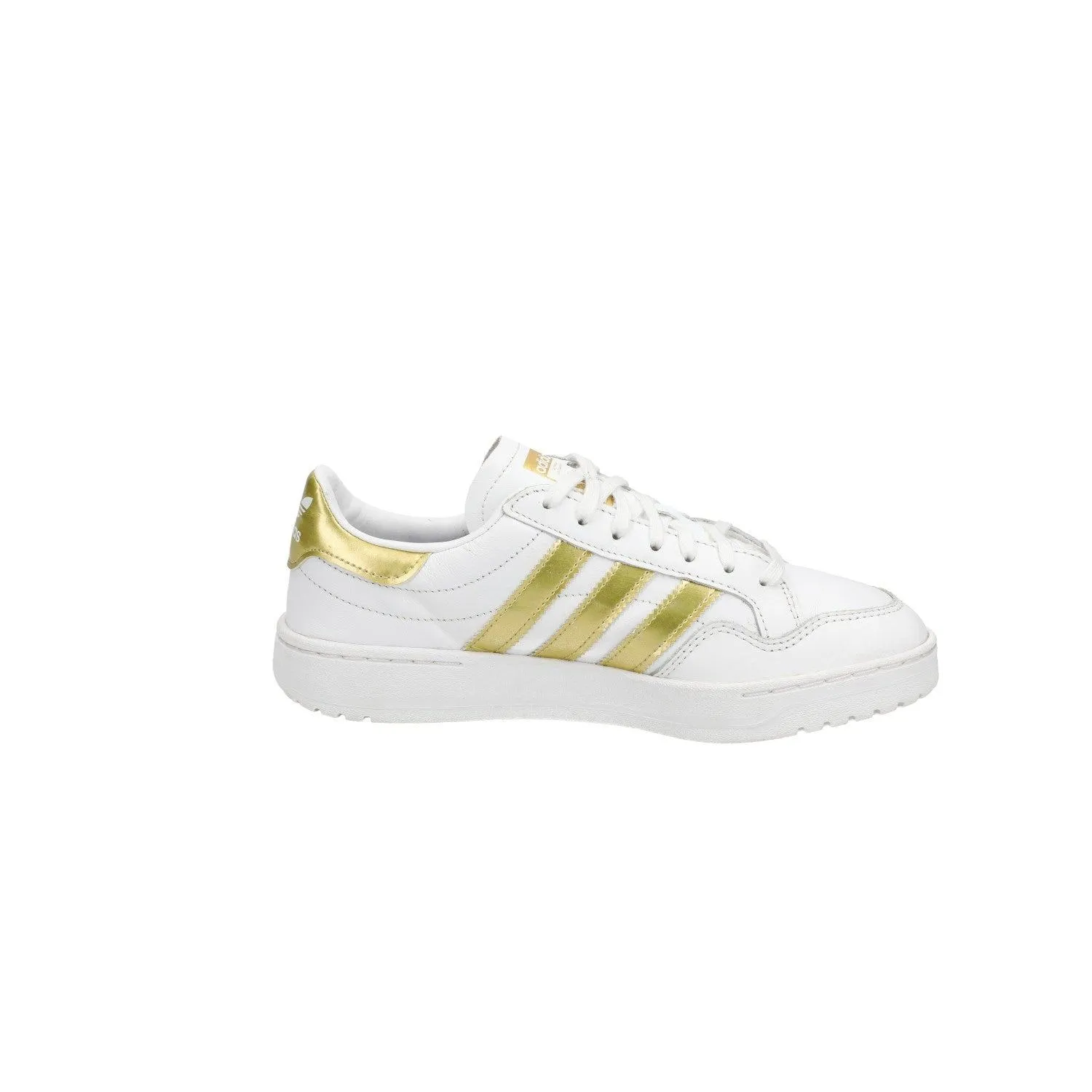 Adidas Team Court Low-Top Sneakers Leather White Colour For Women