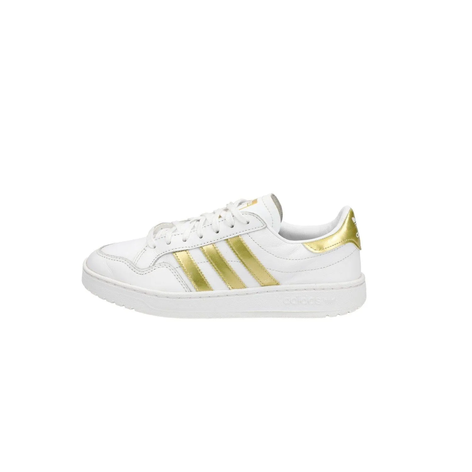 Adidas Team Court Low-Top Sneakers Leather White Colour For Women