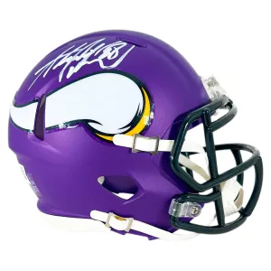 Adrian Peterson Signed Minnesota Vikings Speed Mini Football Helmet (Beckett)