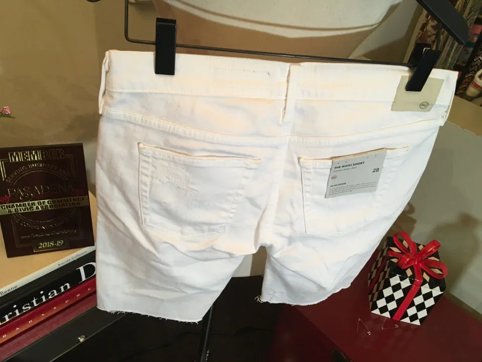 Adriano Goldschmed Size 28 White Cotton Walking Shorts NWT 2400-465-9520