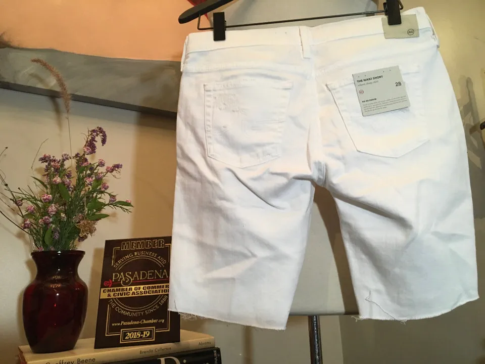 Adriano Goldschmed Size 28 White Cotton Walking Shorts NWT 2400-465-9520