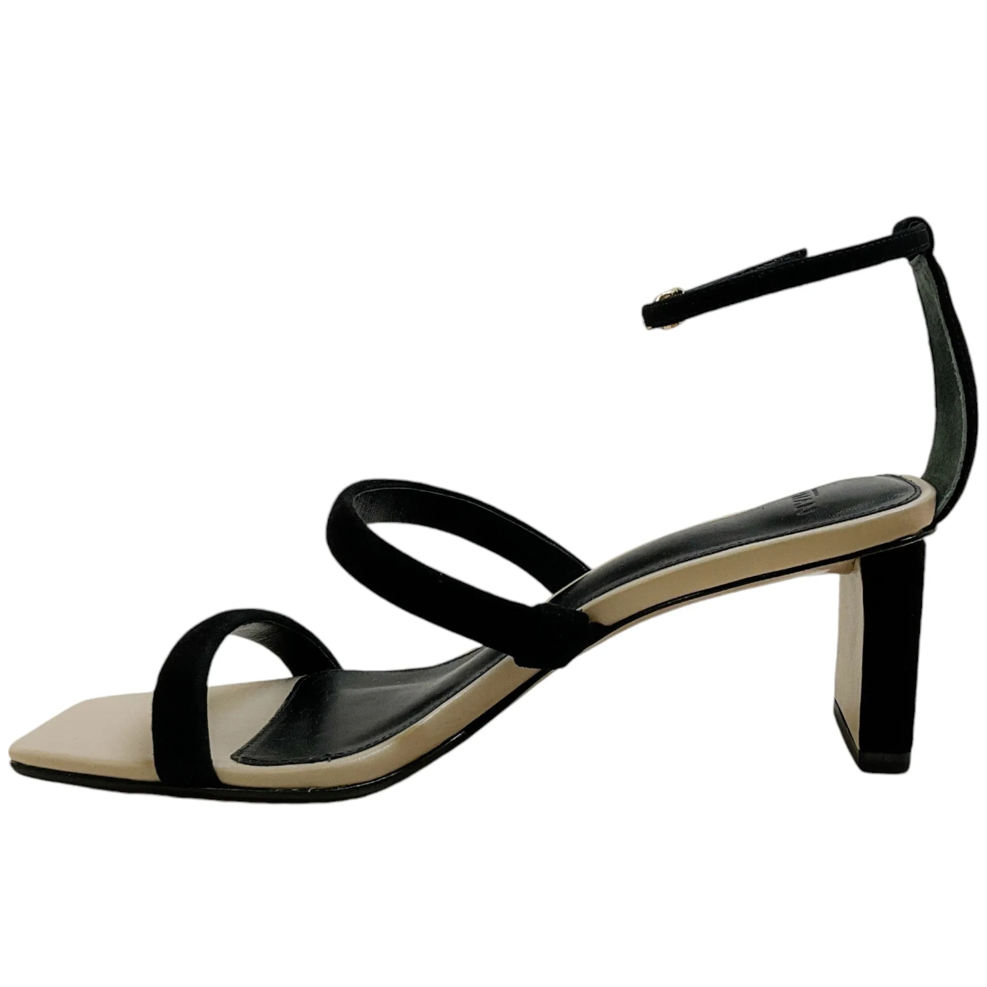 Alexandre Birman Black Suede Lally Pillar 60 Sandals