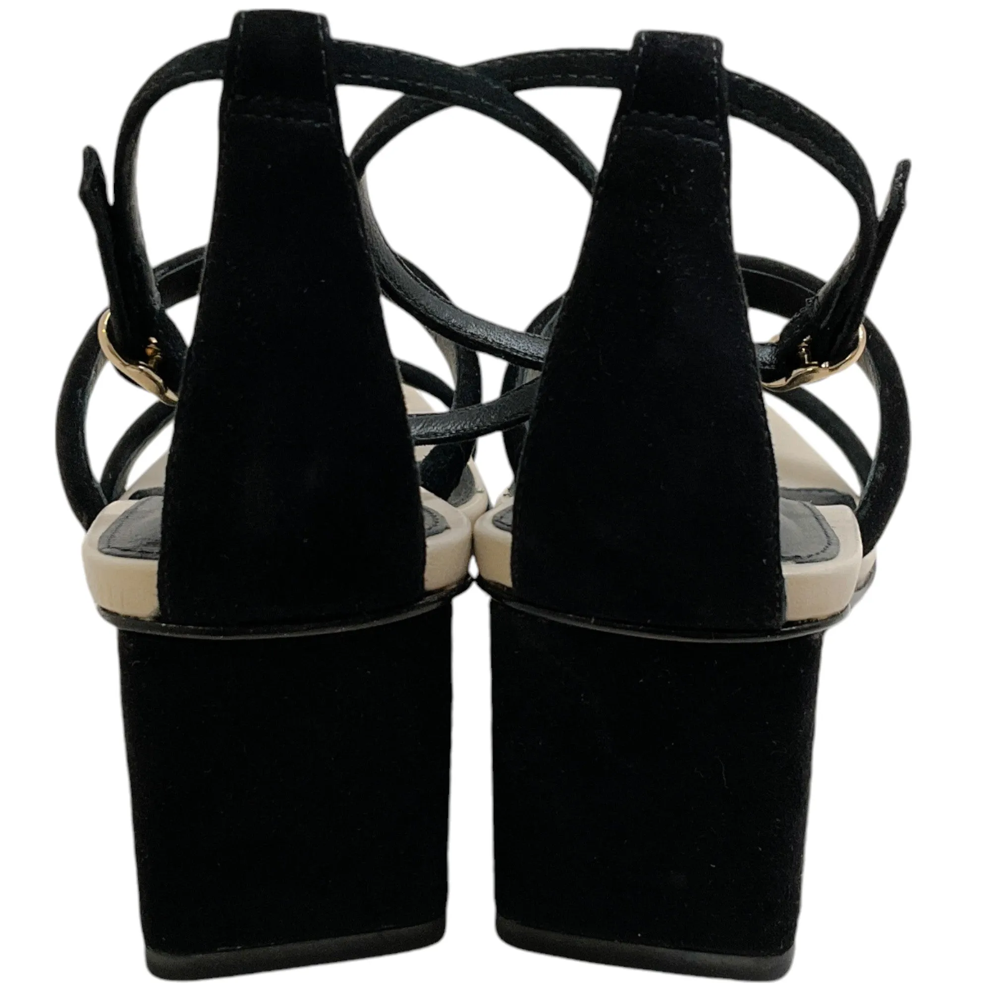 Alexandre Birman Black Suede Lally Pillar 60 Sandals