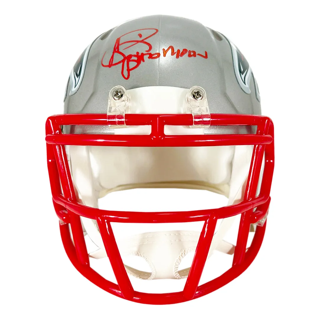 Andre Rison Signed Bad Moon Inscription Atlanta Falcons Flash Mini Football Helmet (JSA)