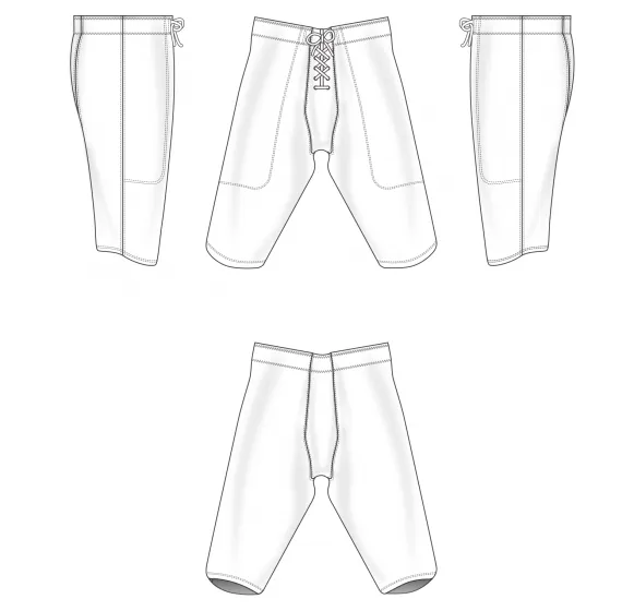 Athletic Knit (AK) F205-000 White Pro Football Pants