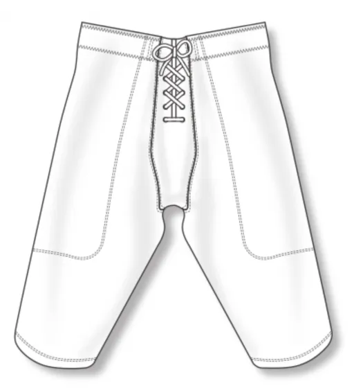 Athletic Knit (AK) F205-000 White Pro Football Pants