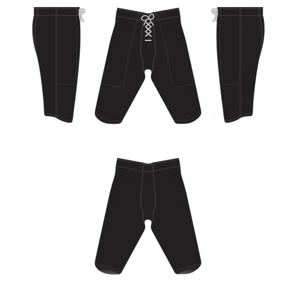 Athletic Knit (AK) F205-001 Black Pro Football Pants