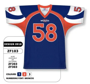 Athletic Knit Custom Sublimated Football Jersey Design 0918