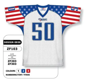 Athletic Knit Custom Sublimated Football Jersey Design 0930