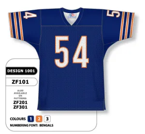 Athletic Knit Custom Sublimated Football Jersey Design 1001