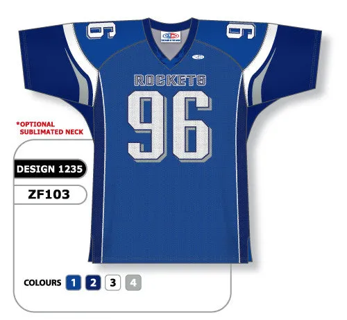 Athletic Knit Custom Sublimated Football Jersey Design 1235