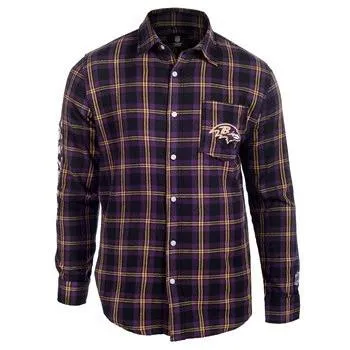 Baltimore Ravens Wordmark Basic Flannel Shirt