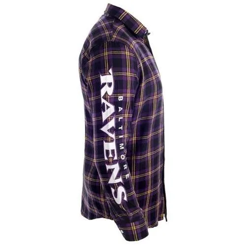 Baltimore Ravens Wordmark Basic Flannel Shirt