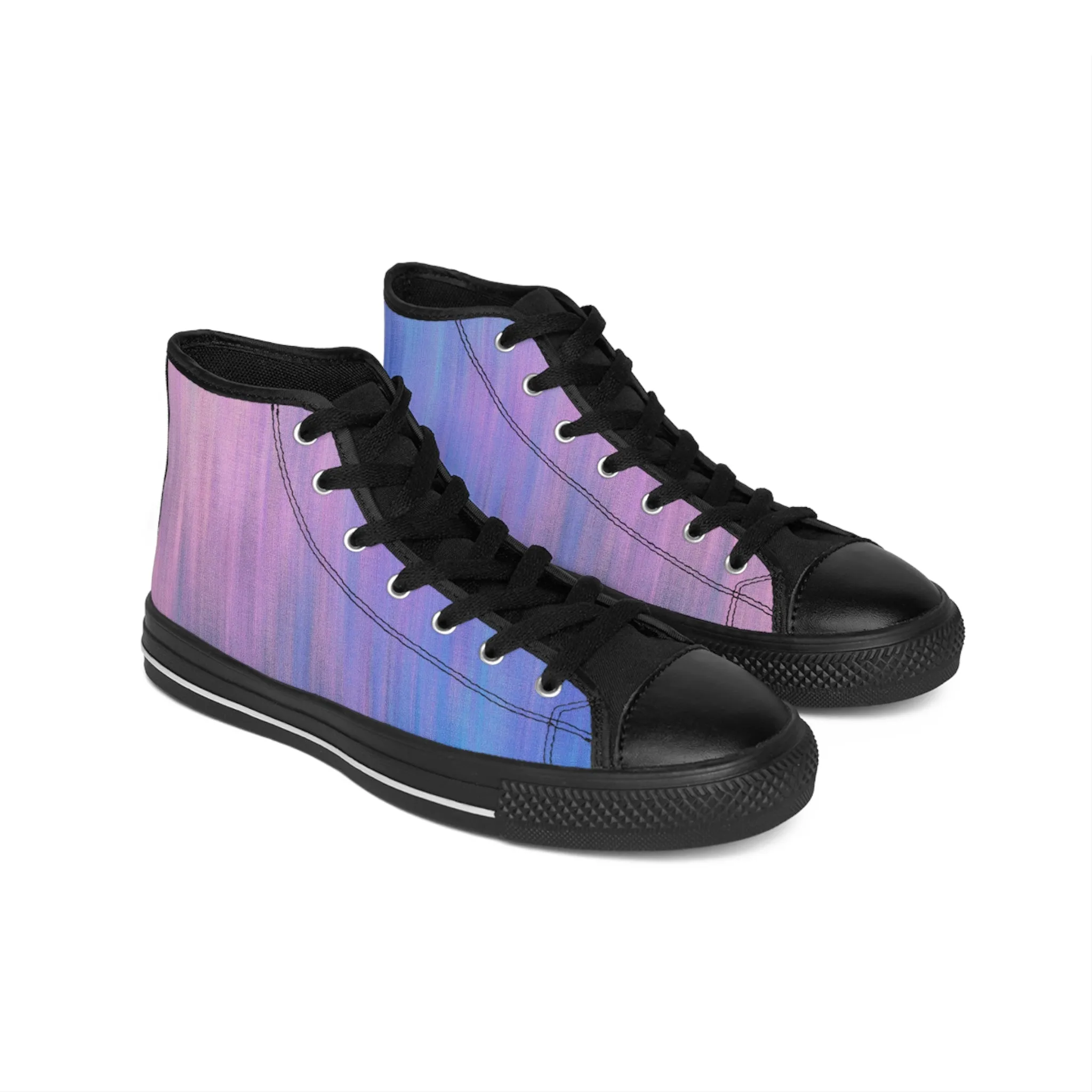 Blue & Purple Metalic - Inovax Women's Classic Sneakers