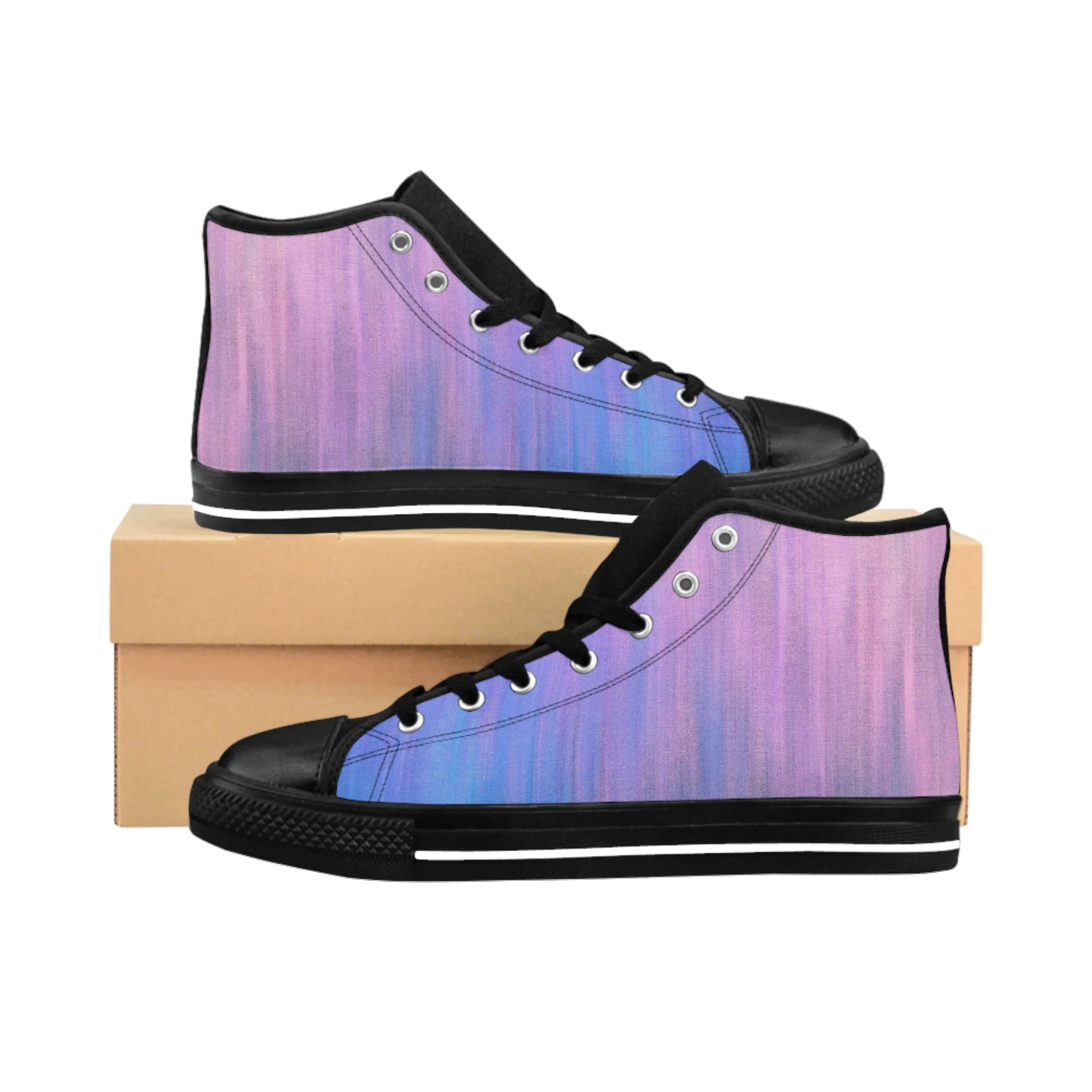 Blue & Purple Metalic - Inovax Women's Classic Sneakers