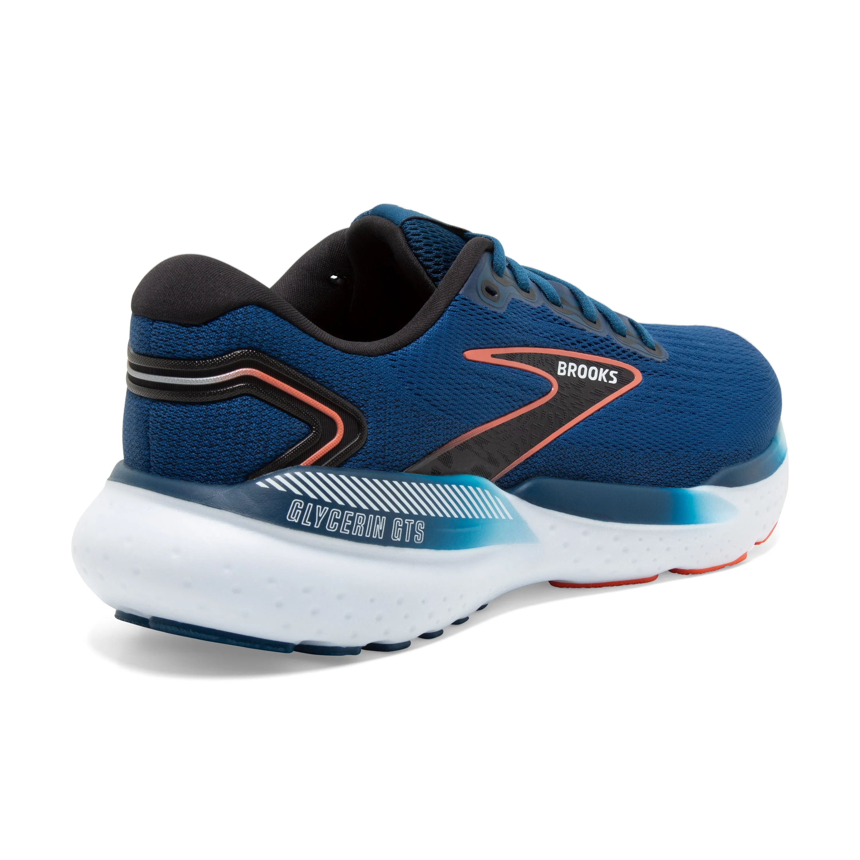 Brooks Mens Trainer Glycerin GTS 21 Blue Opal/Black/Nasturium