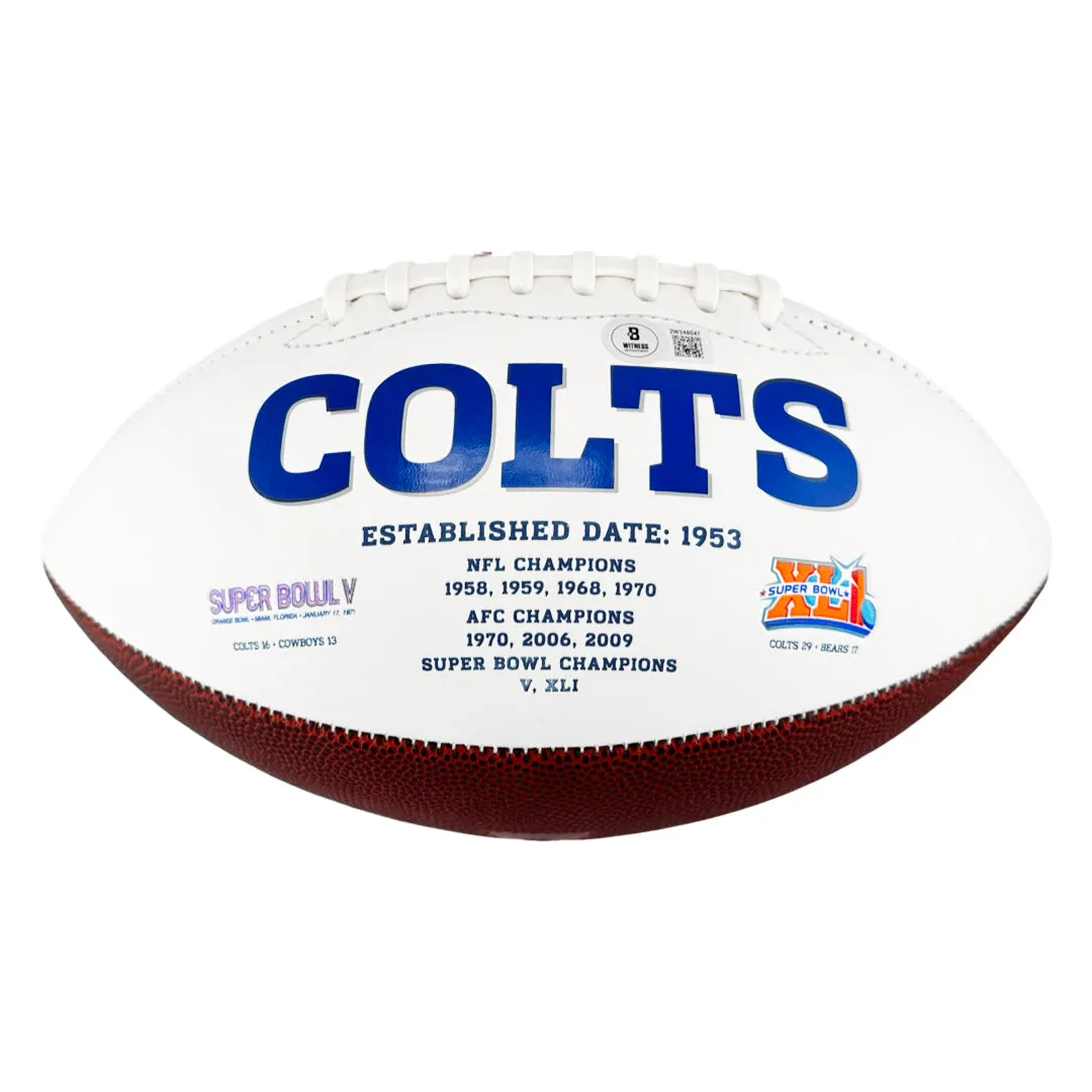 Chris Lammons Signed Indianapolis Colts Official NFL Team Logo White Football (Beckett)