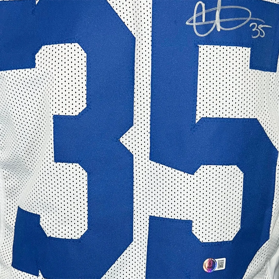 Chris Lammons Signed Indianapolis White Football Jersey (Beckett)