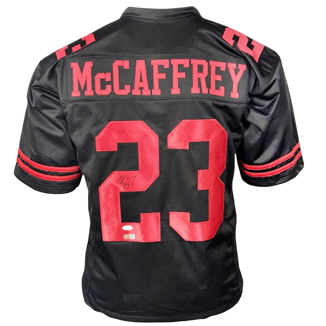 Christian McCaffrey Signed San Francisco Black Football Jersey (JSA)