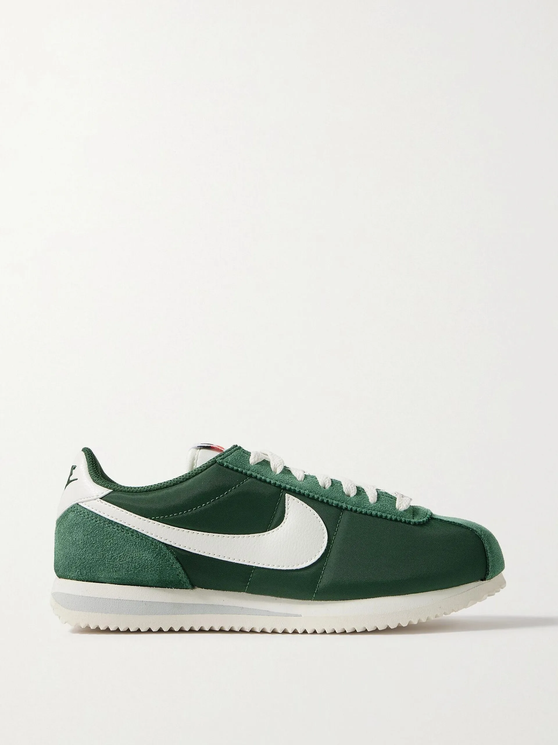 Cortez suede and leather-trimmed shell sneakers