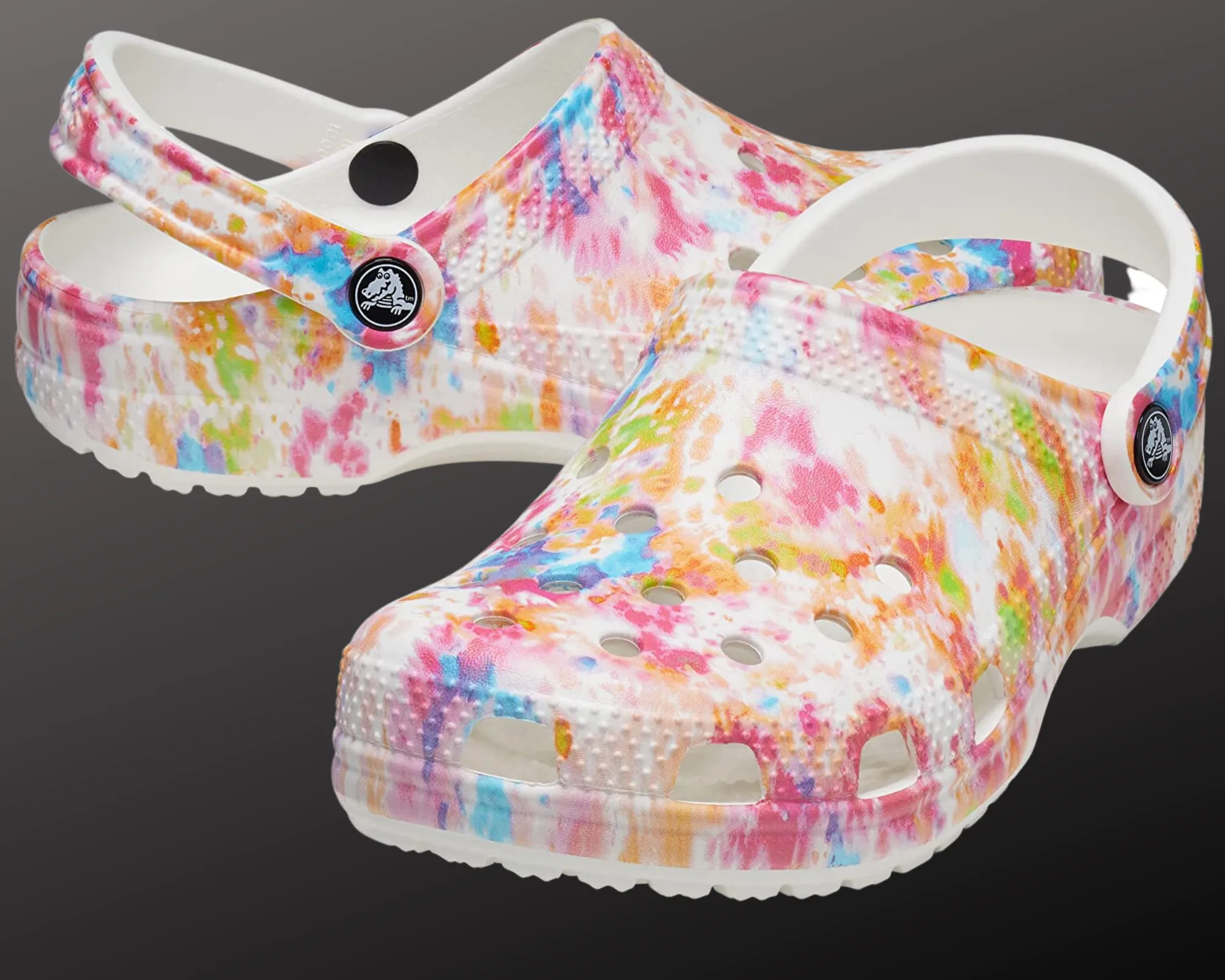 Croce Classic Tie-Dye Graphics Clogs Comes with a FREE Set of jibbing