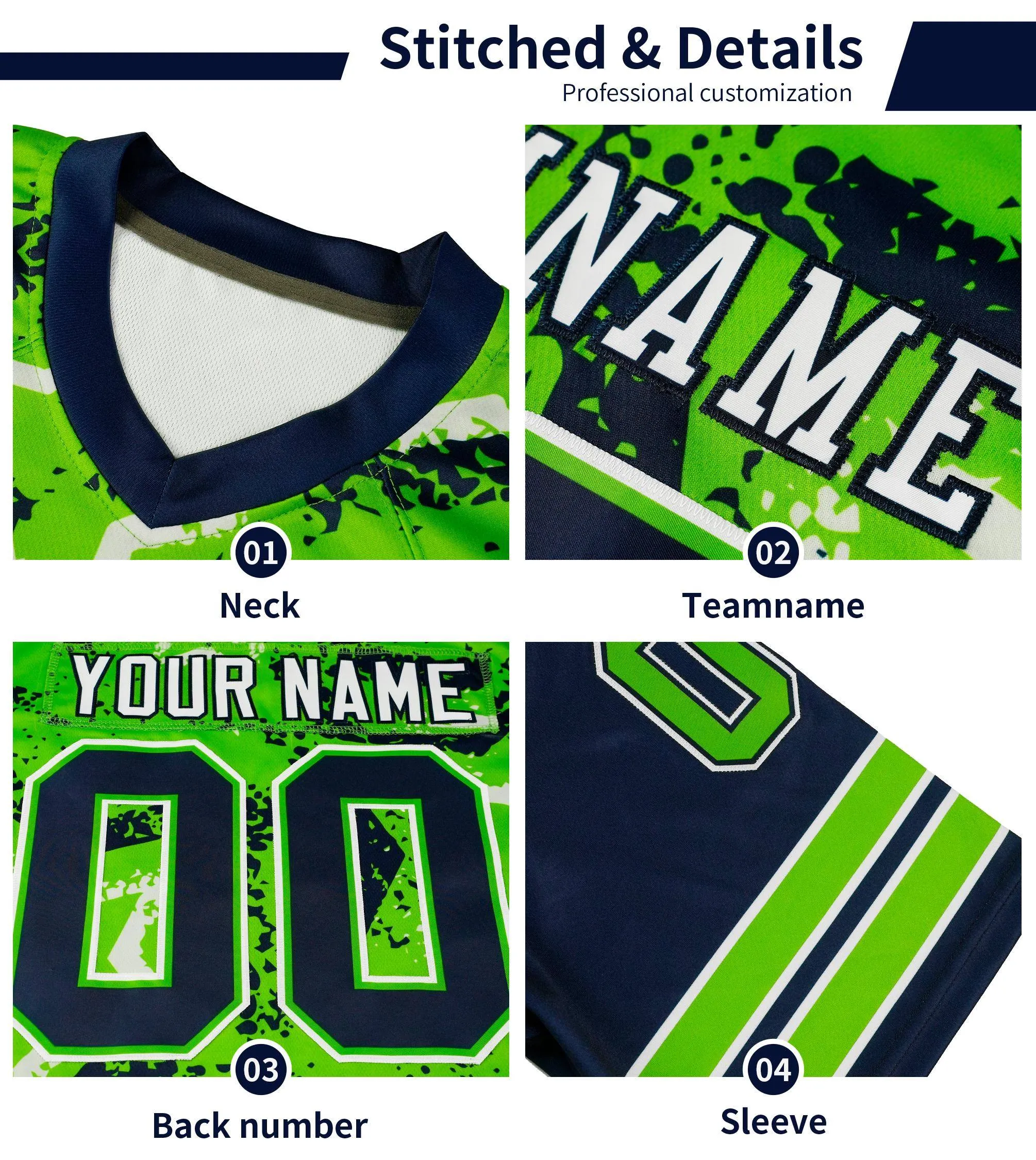 Custom Aqua Orange-White Personalized Star Pattern Design Authentic Football Jersey