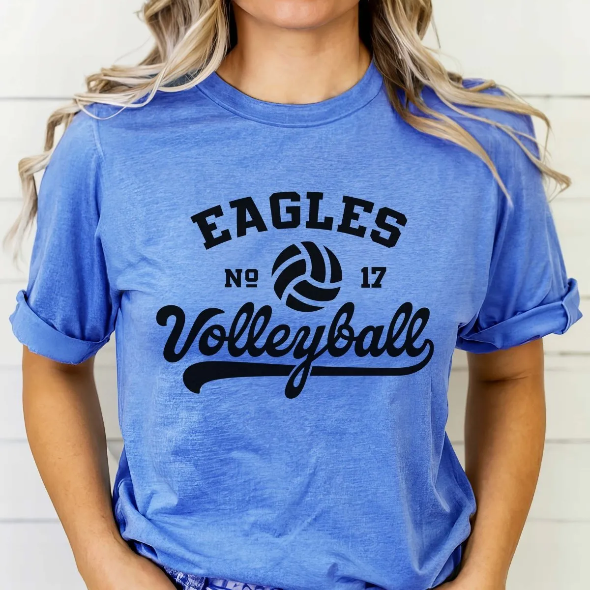 Custom Volleyball Team & Number Graphic Tee