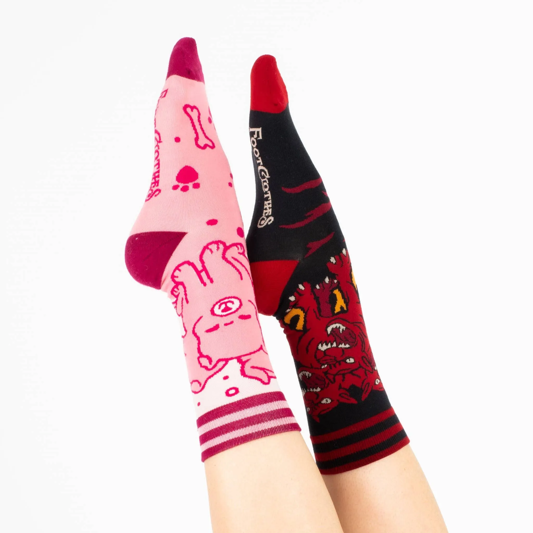 Cute Cerberus Socks | Mythical Multi-headed Dog Footwear