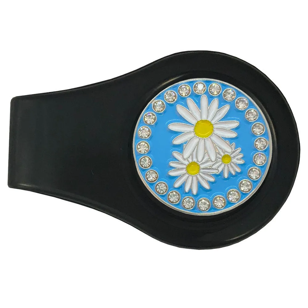 Daisies Golf Ball Marker With Colored Clip